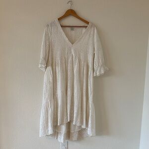 Sundance White Eyelet Dress Size Medium